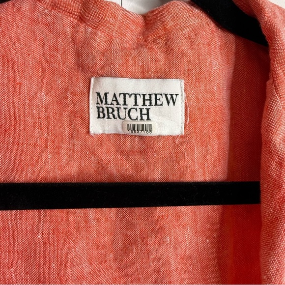 Matthew Bruch Vest with Triangle Linen Top - Red - Small - Picture 7 of 10
